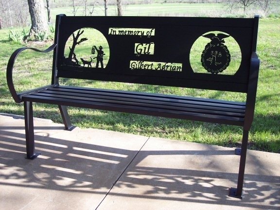 Memorial Bench by Hooper Hill Custom Metal Designs at CustomMade.com