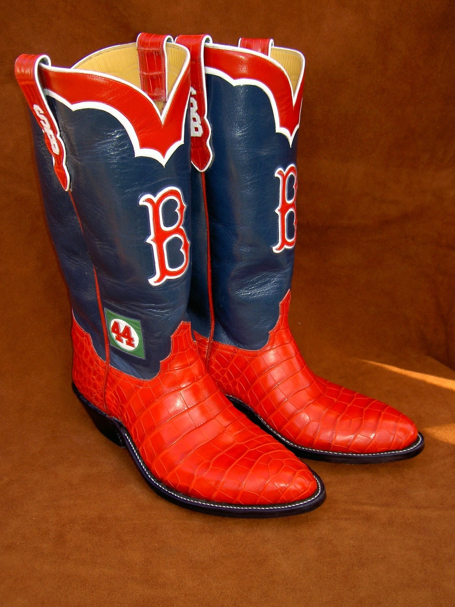 Boston Red Sox Boots with Alligator Lowers by Ghost Rider Boots at CustomMade.com