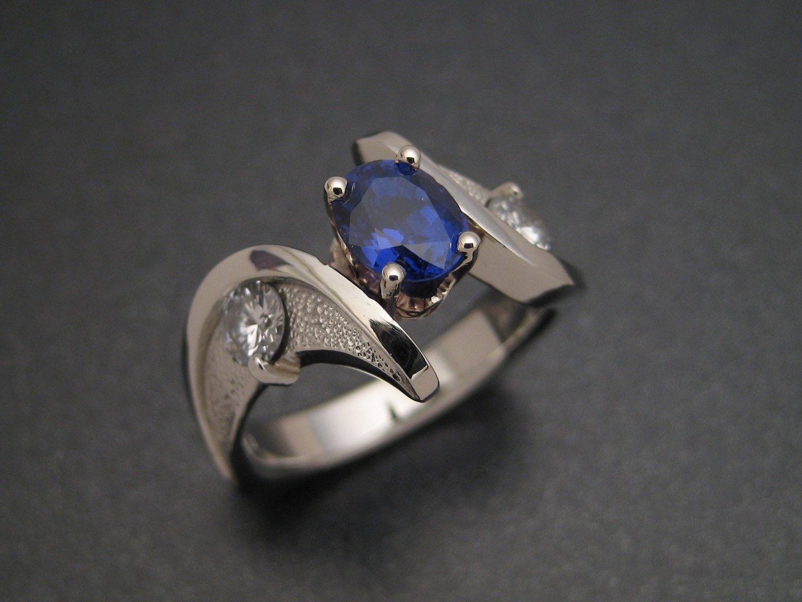 Sapphire Wedding Ring by Sculpted Jewelry Designs at CustomMade.com