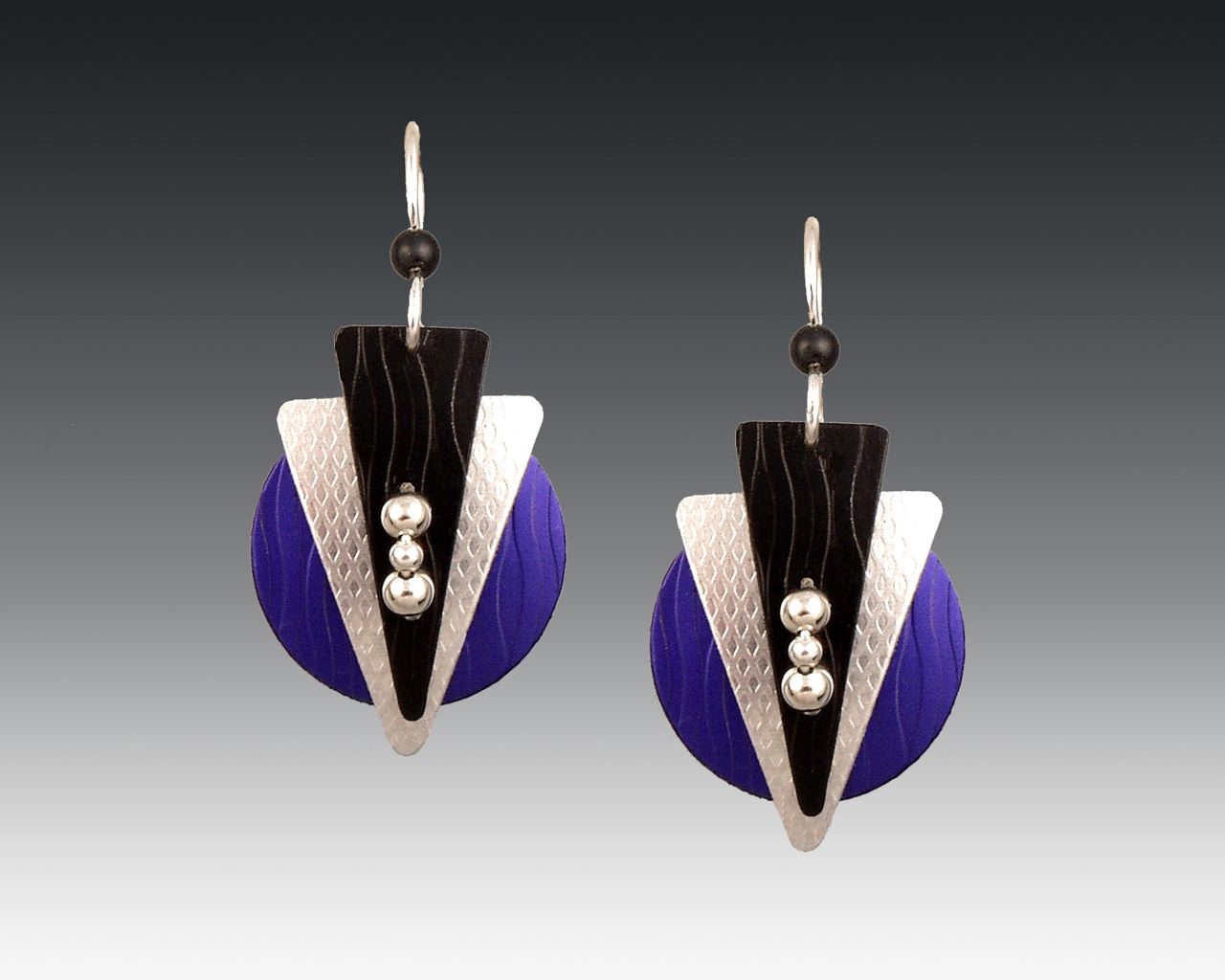 Anodized Aluminum and Sterling Silver Earrings by Mendy Marks Fine Jewelry at CustomMade.com