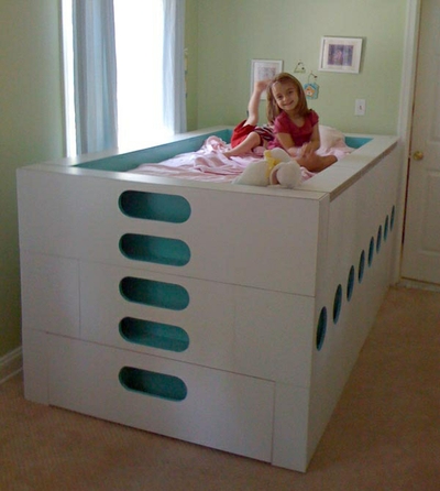 Modern Trundle Bed by White and Red Works LLC at CustomMade.com