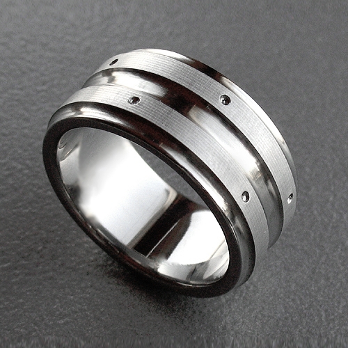Stainless Steel Wedding Ring by Spexton Jewelry at CustomMade.com