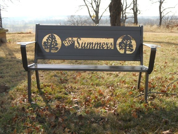 The Summers Personalized Steel Bench by Hooper Hill Custom Metal Designs at CustomMade.com