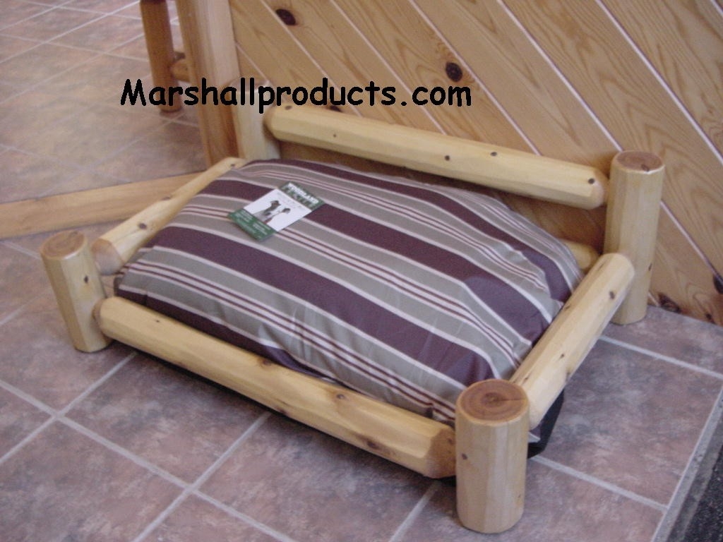Rustic Log Dog Bed by Marshall Products at CustomMade.com