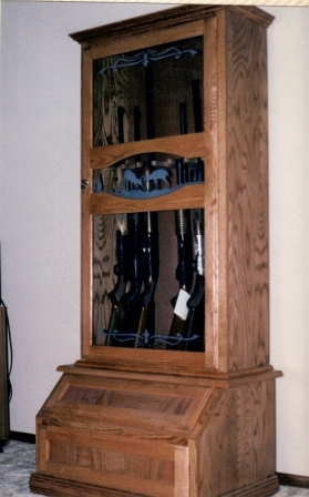 Oak Gun Cabinet by Kreckow Kustom Creations at CustomMade.com