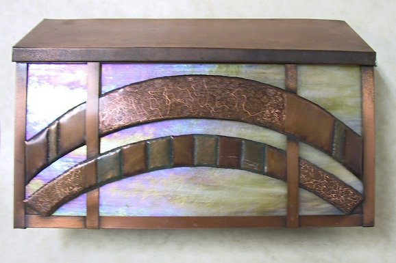 Art Glass and Copper Mailbox by Lightcrafters at CustomMade.com
