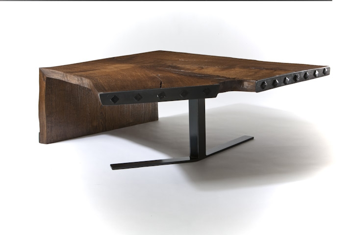 Reclaimed Oak Wood Coffee Table by JG Custom Design at CustomMade.com
