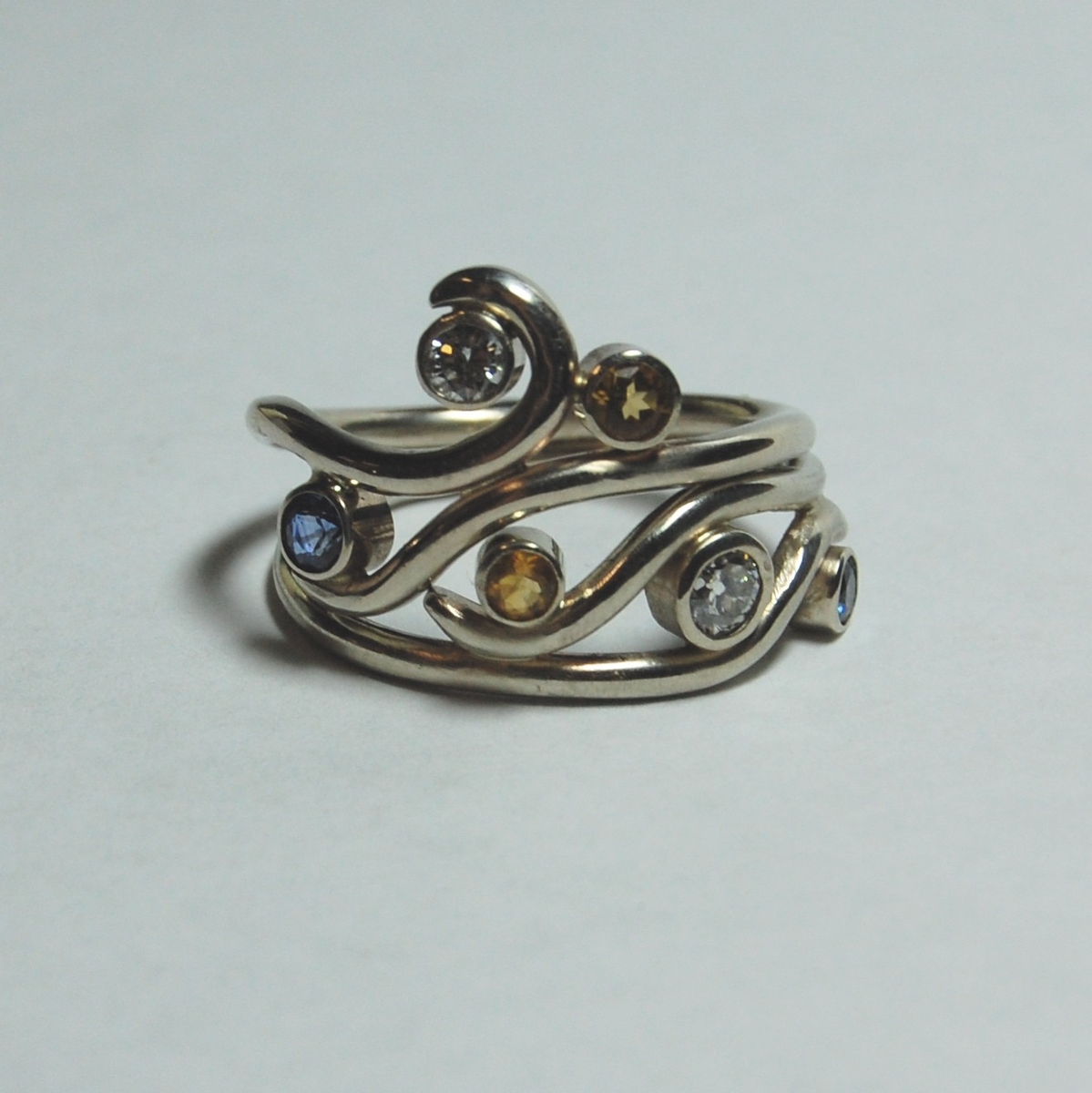 For Maya Wedding Ring Set by e. scott originals at CustomMade.com