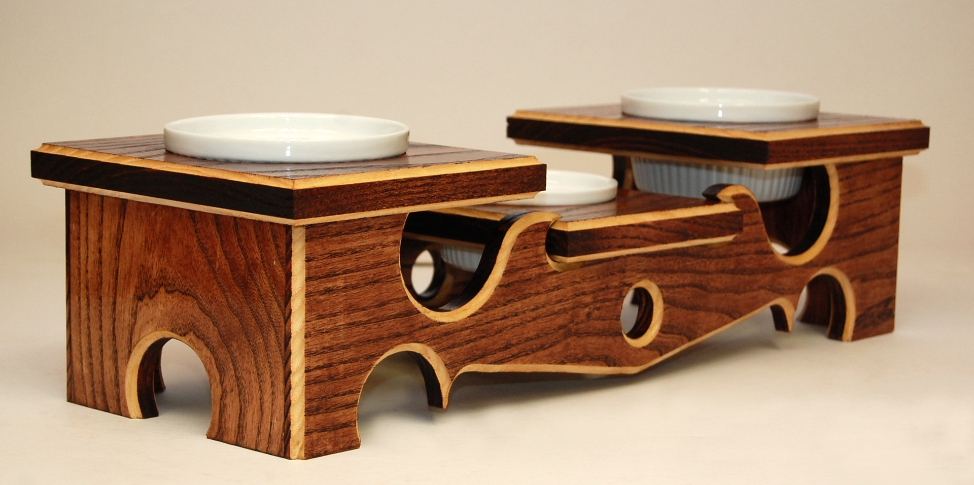 Silhouette Elevated Pet Feeder by Baro Woodworks at CustomMade.com