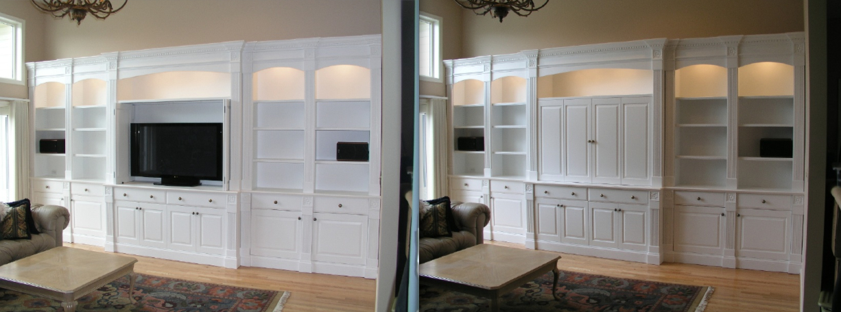 Built In Cabinetry For Your Flat Screen Tv Made By Custommade - Flat Screen Tv Wall Cabinet With Doors