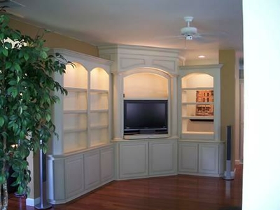 Built in Corner Theater by Coastal Wood Masters at CustomMade.com