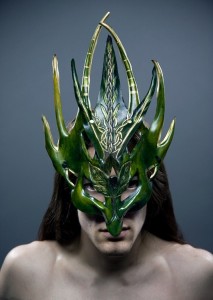 Green Man Warrior Mask by Ragged Edge Leatherworks at CustomMade.com