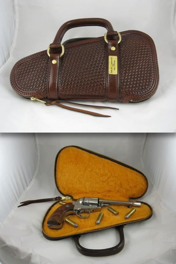Leather Pistol Case by Circle Bar-T LeatherWorks at CustomMade.com
